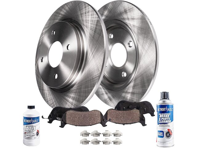 Front Rotors + Ceramic Brake Pads & Wheel Hub Bearing Kit For Mini Cooper 2002-2006