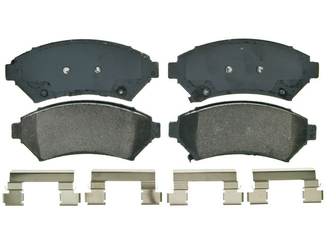Set Of 4 Front Ceramic Brake Pads For 1997-2005 Buick Century & 2000-2005 LeSabre – D699, Hardware Included