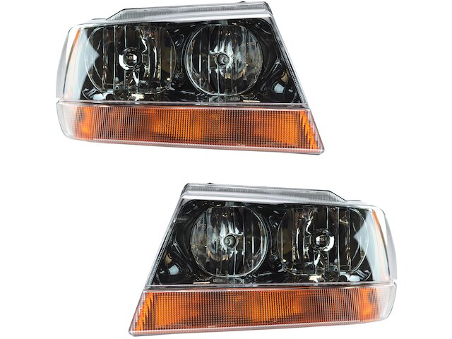 Headlight Assembly Set For 1999-2004 Jeep Grand Cherokee 2001 2002 2003 N663RT | eBay 2000 Jeep Grand Cherokee Laredo Headlight Bulb Size